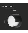 12W LED wandlamp - IP65 buiten, Rond, zwart, incl. lichtbron