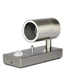 GU10 Wandlamp m. sensor - IP44 buiten, roestvrij, zonder lichtbron