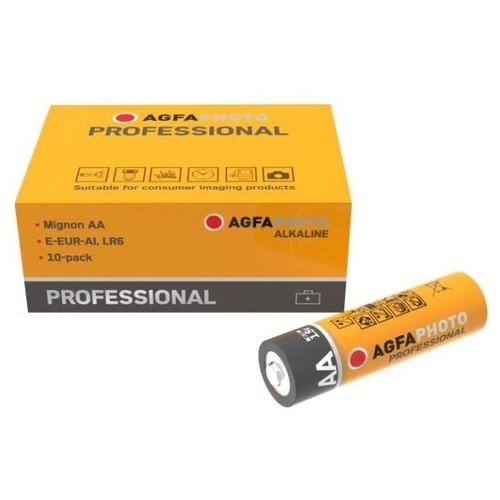 Pile AA AgfaPhoto Professional 10 pièces - Alcaline, 1,5V