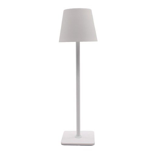 Lampe de table LED rechargeable intérieur/extérieur - Blanc, tactile dimmable, CCT, IP54 extérieur