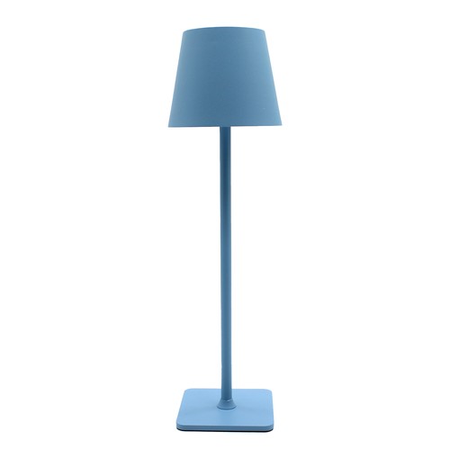 Lampe de table LED rechargeable intérieur/extérieur - Bleu clair, tactile dimmable, CCT, IP54 extérieur