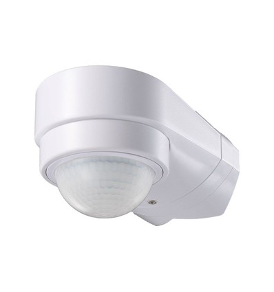 V-Tac Détecteur de mouvement pour angles - compatible LED, blanc, angle réglable, PIR infrarouge, IP65 extérieur