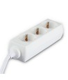 Multiprise V-Tac - 3 prises standard, blanche, câble de 1,5 mètre