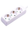 V-Tac stekkerdoos - 3 gewone stopcontacten, wit, 3 meter kabel