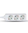 V-Tac stekkerdoos - 3 gewone stopcontacten, wit, 3 meter kabel