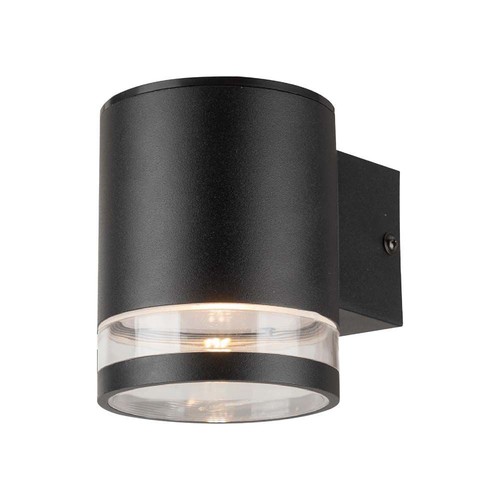 Applique murale solaire LED 1W - IP54, noir, avec détecteur