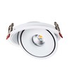 Spot LED encastrable 12W Ø12cm RA90 - Découpe : Ø10,5 cm, Dimensions : Ø12 cm, CCT - 3 couleurs de lumière, 3-en-1, bord blanc