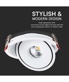 Spot encastrable 30W Ø20 cm RA90 - Perçage : Ø18 cm, Dimensions : Ø20 cm, CCT - 3 couleurs de lumière, 3-en-1, bord blanc