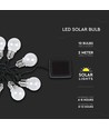 V-Tac Zonnecel lichtsnoer met 10 stuks 1W lampen - 2 meter, IP44, inclusief lichtbron