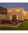 Applique LED 11W - IP65 extérieur, carrée, couleur corten, faisceau réglable, avec source lumineuse