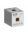 11W LED wandlamp - IP65 buiten, vierkant, corten kleur, verstelbare stralingshoek, incl. lichtbron