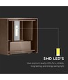 Applique LED 11W - IP65 extérieur, carrée, couleur corten, faisceau réglable, avec source lumineuse