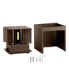 Applique murale LED 11W - IP65 extérieur, carrée, faisceau réglable, source lumineuse incluse, corten