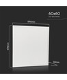 Dalle LED 60x60, 25W - Hauteur: 33mm, 180lm/w, bord blanc