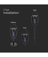 V-Tac zonnecel insectenlamp - Zwart, 3-in-1, IP24