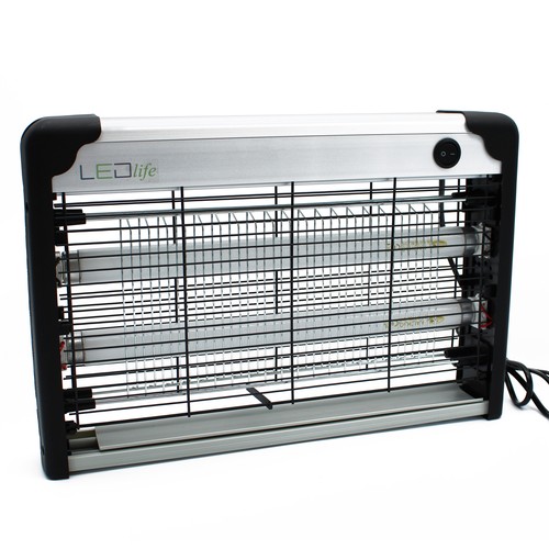 Lampe anti-insectes LEDlife - 2x10W, intérieur/couvert, UV, couvre env. 80m2