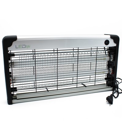 Lampe anti-insectes LEDlife - 2x15W, intérieur/couvert, UV, couvre env. 100m2