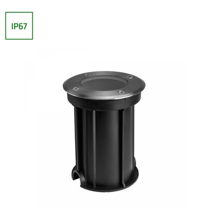 Lukka Connect spot encastré - Rond, Alu, GU10, câblage traversant