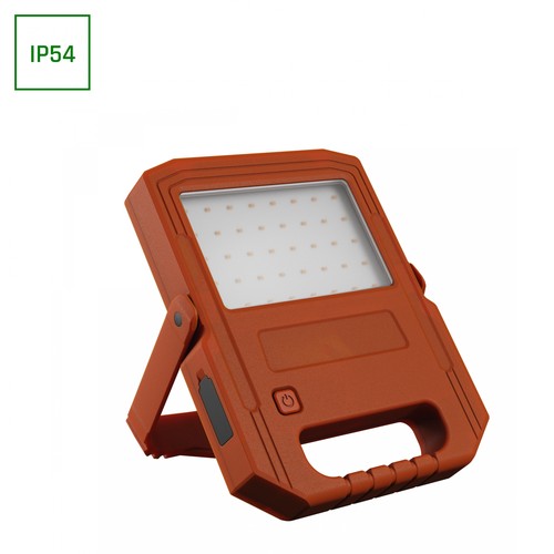 Projecteur Spectrum Solaris - Orange/rouge, 10W, IP54, solaire, powerbank 4400 mAh