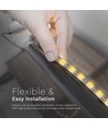 Bande LED V-Tac 8W/m - 5m, 3mm de large, IP20, 24V, 120 LED par mètre