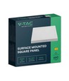 6W LED loftslampe - 12,08 x 12,08cm, Højde: 3,07cm, hvid kant