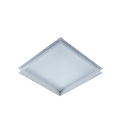 Cadre de puits de lumière pour panneau LED 60x60 - Effet fenêtre de toit élégant, bord blanc