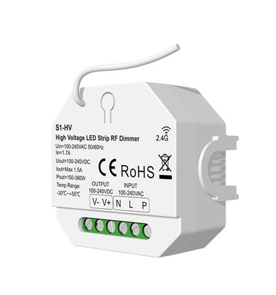 LEDlife rWave 230V LED strip dæmper - RF,  push-dim, 360W