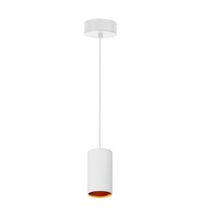 CHLOE GU10 - IP20 hanglamp, wit, goud, ronde voet, zonder lichtbron