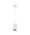 CHLOE GU10 - lampe suspendue IP20, blanc, or, base ronde, sans source lumineuse