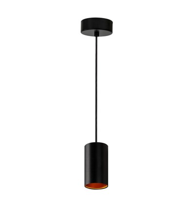 CHLOE GU10 - IP20 Hanglamp Zwart Goud Ronde Fitting Zonder Lichtbron