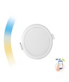 Outlet: 22W Smart Home LED indbygningspanel - Tuya/Smart Life, Google Home og app, Hul: Ø20,5 cm, Mål: Ø21,5 cm