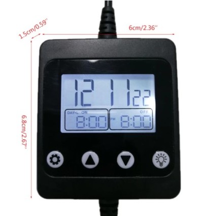 Minuteur LED avec prise DC - Pour LED unicolore, 12/24V, max. 150W