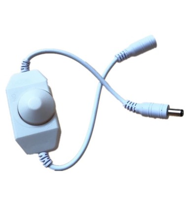 Dimmerschakelaar met snoer - Wit, 12V (24W), 24V (48W)