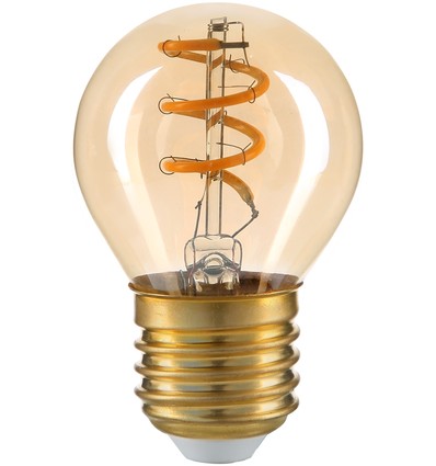 Ampoule LED E27 3W - G45, filament, verre fumé