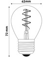 E27 3W LED-lamp - G45, filament, rookglas