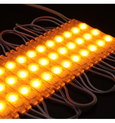 1,1W LED-modul - 12V DC, IP66, vanntett gul, perfekt til skilt og spesialløsninger