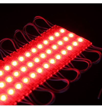 Module LED rouge étanche 1,1W par pièce - 12V DC, IP66, parfait pour les enseignes et solutions spéciales