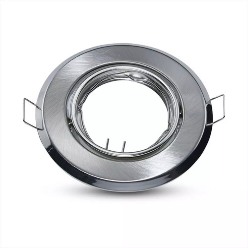 MR16 eller GU10 Downlight kit - Uden lyskilde, børstet stål, Hul: Ø7 cm, mål: Ø9,3 cm