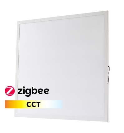 36W Zigbee CCT Smart Home LED-panel - 60x60, CCT, bakbelyst, hvit kant