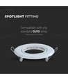 2 stuks MR16 of GU10 Downlight kit, Wit, Zaagmaat: Ø7 cm, Afmetingen: Ø9,3 cm