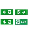 LED EXIT-bord voor rails - 3W, 2 uur batterij, inclusief pictogrammen, voor 3-fase rails