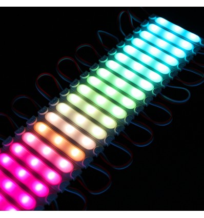 20 pcs modules LED RGBIC étanches 2W - 12V DC, IP65, parfait pour enseignes et solutions spéciales