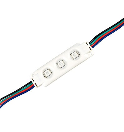Module LED RGB étanche 0,72W - 12V DC, IP67, parfait pour enseignes et solutions spéciales
