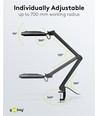 Lampe loupe LED avec pince x1,75 9W - Noir