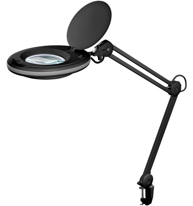 Lampe loupe LED avec pince 8W - Noir