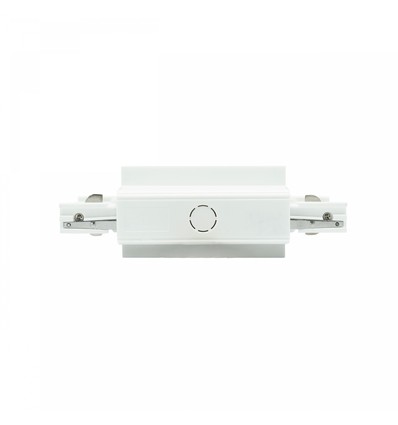 Connecteur traversant encastré pour système de rails - Blanc, 230V, PC plastique, 2 ans de garantie