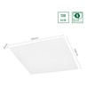 60x60 PHILIPS driver LED panel, 40W - 138lm/W, IP20, 5 års garanti, hvit kant