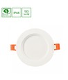 Dalle LED encastrable 12W Ø14cm - IP44, trou: Ø11cm, blanc, 5 ans de garantie