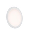 12W Ø17cm 2-i-1 infällt panel / utanpåliggande panel - 125lm/W, 3000K, rund, vit kant