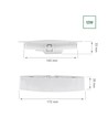 Panneau LED 12W Ø17cm 2-en-1 encastrable / saillie - 125lm/W, 3000K, rond, bord blanc
